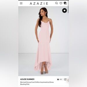 AZAZIE - Mermaid Scoop Cowl Chiffon Asymmetrical Bridesmaid Dress